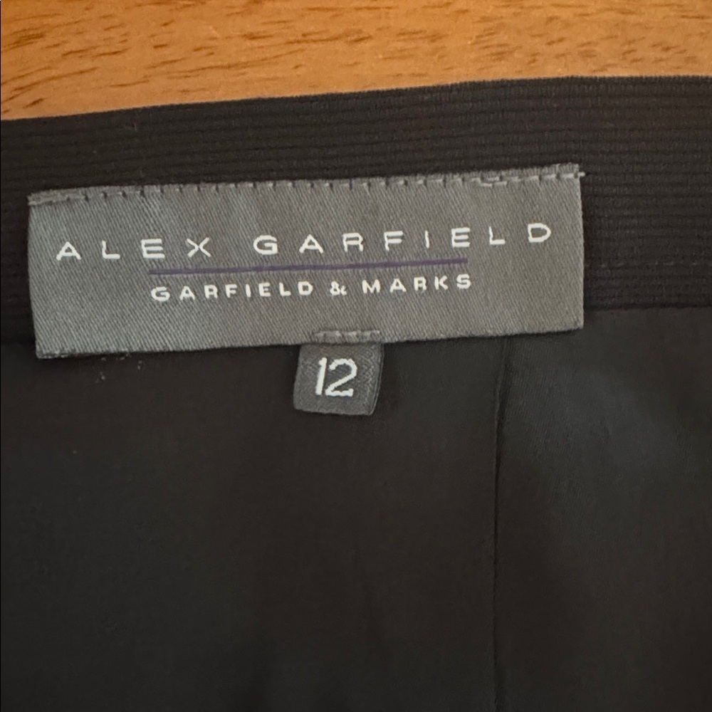 Alex Garfield Vintage Elegant Black Skirt knee length size 12 - Picture 6 of 7